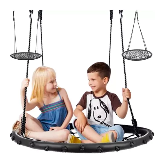 Fészekhinta, fekete kötélhálóval - 100 cm átmérő
