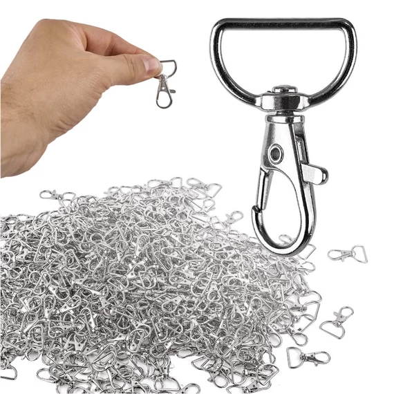 Fémből készült karabiner-horog 500 db-os készlet