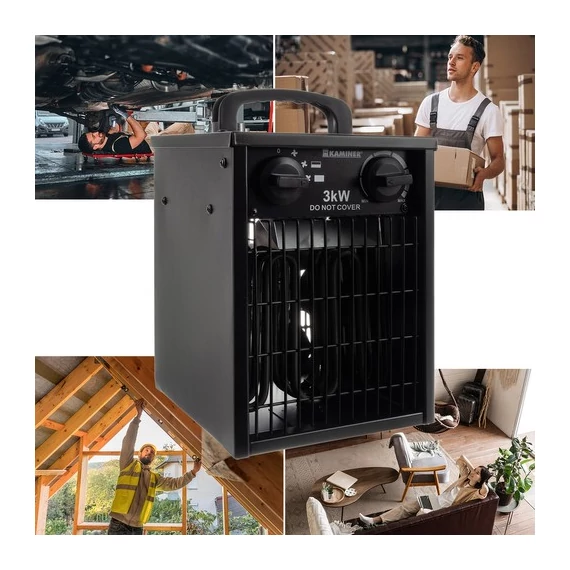 3000 W-os elektromos fűtőtest ventilátorral