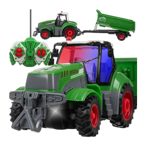 Távirányítós Traktor Billenős Pótkocsival