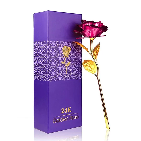24k örök rózsa ajándék díszdobozban - Valentin napra kitűnő ajándék!