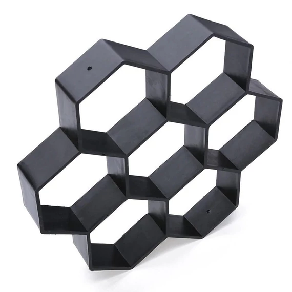 Műanyag kerti beton öntőforma és térkő sablon - 40 x 40 cm-es méretben Hexagon