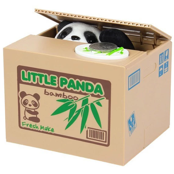 Pandás állatfigura persely