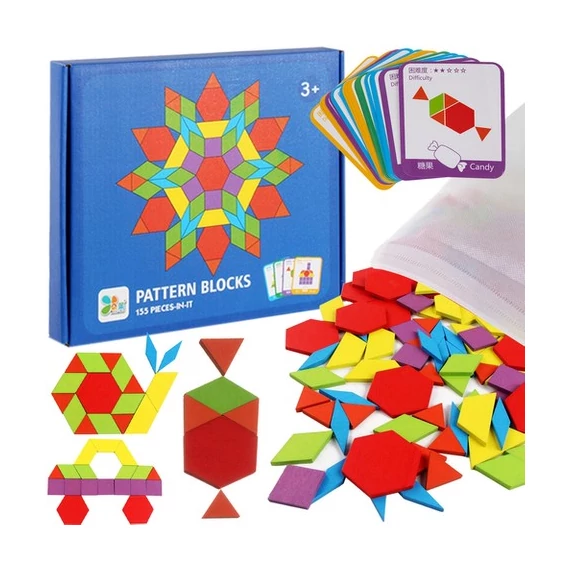 Geometriai képkirakó puzzle gyerekeknek - Montessori játék