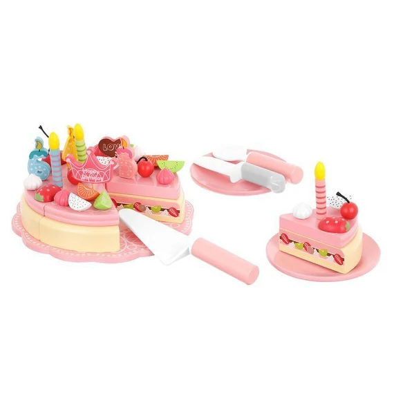 Szülinapi torta fából - 48 darabos készlet