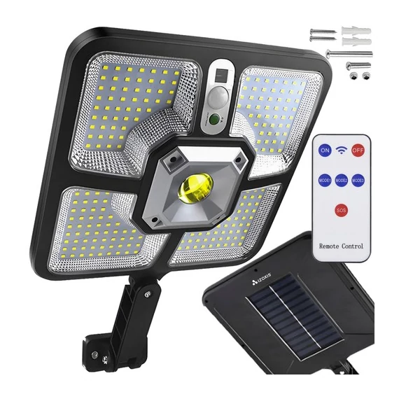 Napelemes 220 LED-es utcalámpa távirányítóval