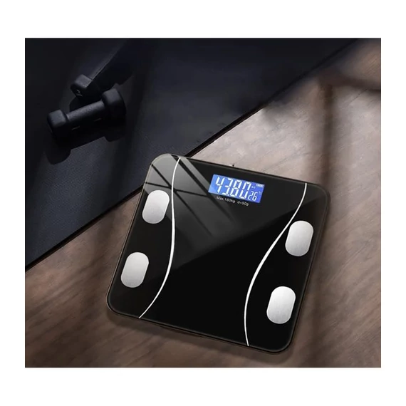 Intelligens fürdőszobai mérleg - Max 180 kg, 8 paraméter, Bluetooth