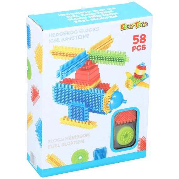 Tüskés építőjáték gyerekeknek - 58 db-os készlet