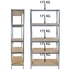 Kép 8/9 - 5 polcos fém állvány / salgó polc (220x100x45)