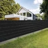 Kép 2/12 - Fekete színű erős kerítésszalag 450g/m² panelkerítéshez + rögzítőkapcsokkal