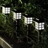 Kép 11/13 - Házikó formájú LED Napelemes Kerti Lámpák – 6 db-os készlet, leszúrható, hidegfehér