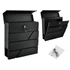 Kép 1/4 - Modern postaláda antracit színben - 37 x 10 x 36,7 cm , 2 kulcs