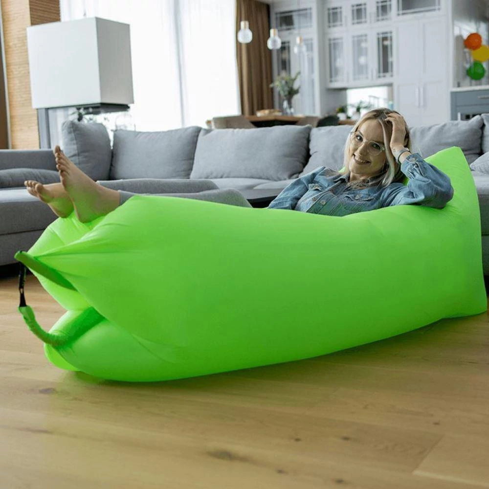 EasyBag pumpa nélküli levegővel tölthető matrac zöld színben
